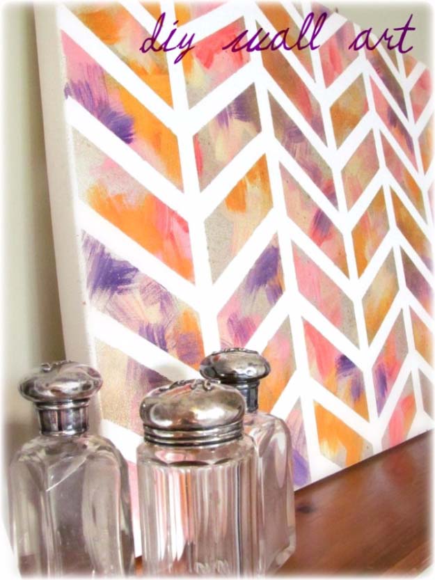 Cool Arts and Crafts Ideas for Teens, Kids and Even Adults | Cheap, Fun and Easy DIY Projects, Awesome Craft Tutorials for Teenagers | School, Home, Room Decor and Awesome Gift Ideas | Pattern Tape Wall Art | http://stage.diyprojectsforteens.com/arts-and-crafts-ideas-for-teens