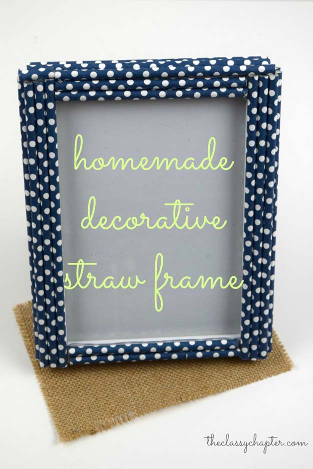 Homemade Decorative Straw Frame 1