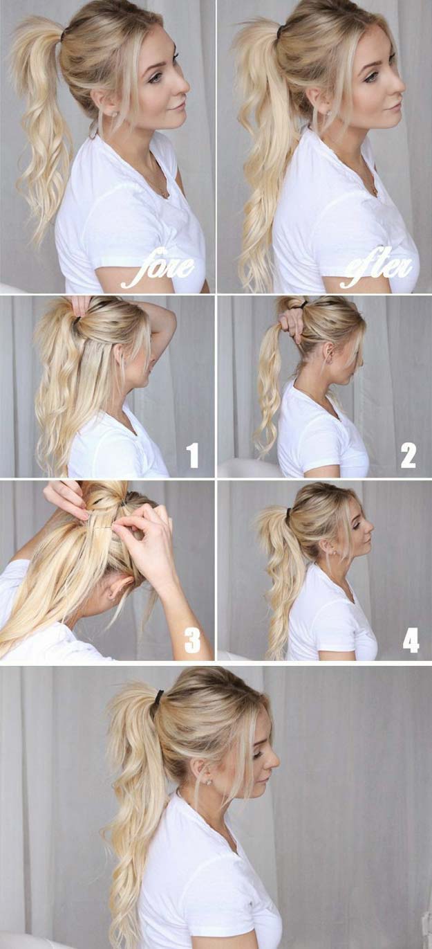 Best Hairstyles for Long Hair - Cool Ponytails - Step by Step Tutorials for Easy Curls, Updo, Half Up, Braids and Lazy Girl Looks. Prom Ideas, Special Occasion Hair and Braiding Instructions for Teens, Teenagers and Adults, Women and Girls 