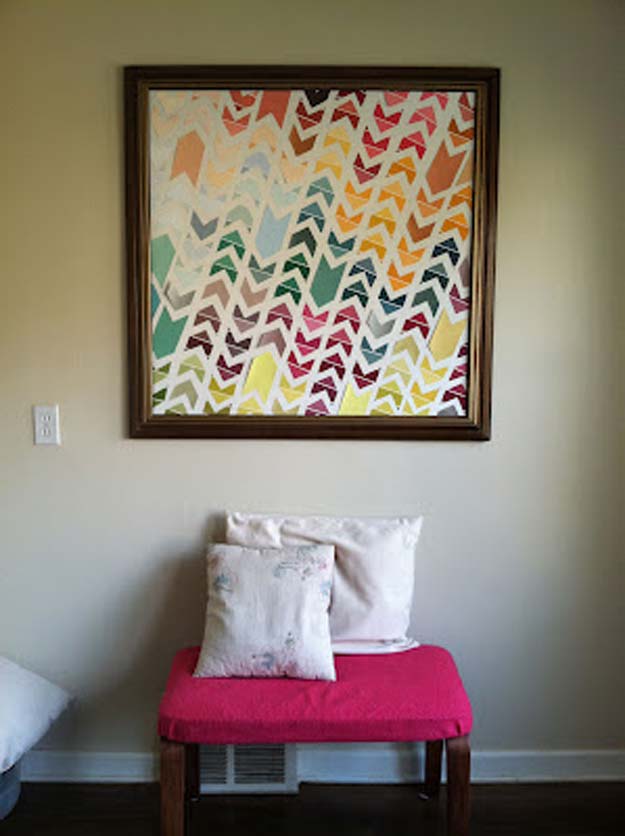 DIY Wall Art Ideas for Teen Rooms - DIY Chevron Art - Cheap and Easy Wall Art Projects for Teenagers - Girls and Boys Crafts for Walls in Bedrooms - Fun Home Decor on A Budget - Cool Canvas Art, Paintings and DIY Projects for Teens http://diyprojectsforteens.com/diy-wall-art-teens