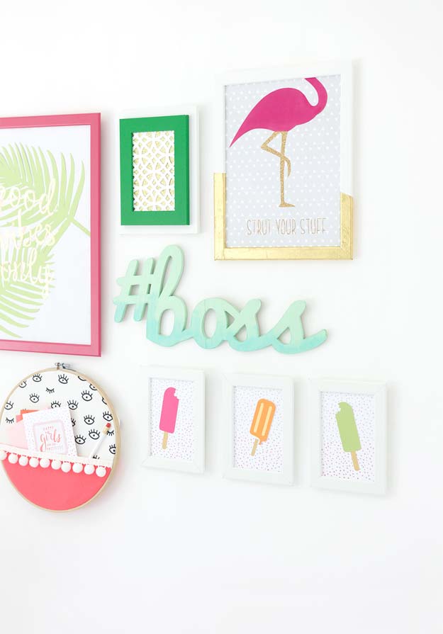 DIY Wall Art Ideas for Teen Rooms - DIY Cricut Explore Gallery Wall - Cheap and Easy Wall Art Projects for Teenagers - Girls and Boys Crafts for Walls in Bedrooms - Fun Home Decor on A Budget - Cool Canvas Art, Paintings and DIY Projects for Teens http://diyprojectsforteens.com/diy-wall-art-teens