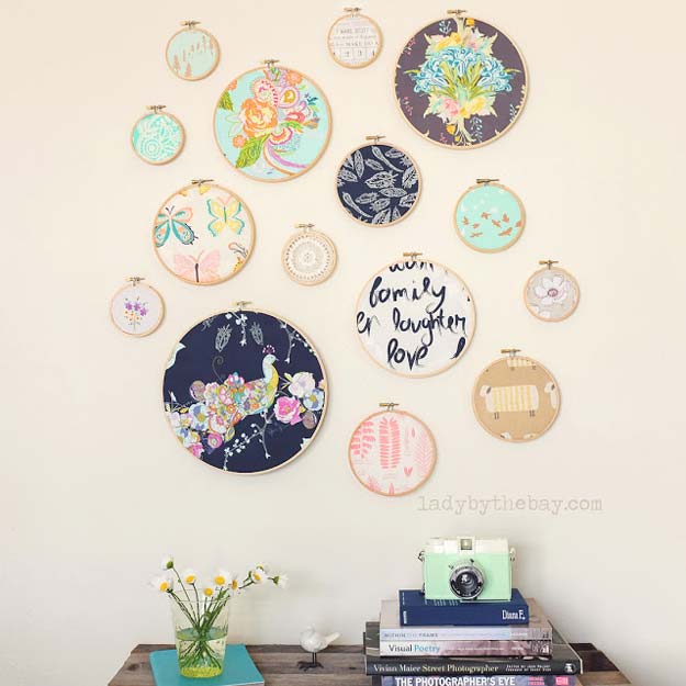 DIY Wall Art Ideas for Teen Rooms - DIY Embroidery Hoop Wall Art - Cheap and Easy Wall Art Projects for Teenagers - Girls and Boys Crafts for Walls in Bedrooms - Fun Home Decor on A Budget - Cool Canvas Art, Paintings and DIY Projects for Teens http://diyprojectsforteens.com/diy-wall-art-teens