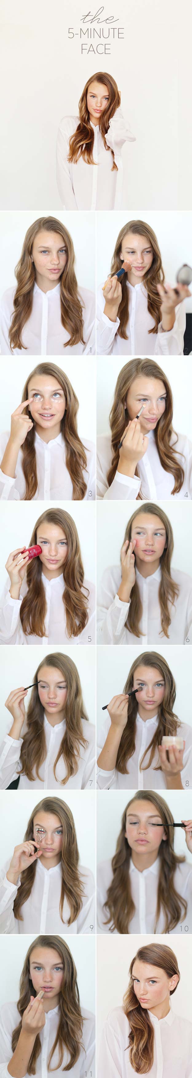 Best Makeup Tutorials for Teens -The 5 Minute Face Beauty Tutorial - Easy Makeup Ideas for Beginners - Step by Step Tutorials for Foundation, Eye Shadow, Lipstick, Cheeks, Contour, Eyebrows and Eyes - Awesome Makeup Hacks and Tips for Simple DIY Beauty - Day and Evening Looks http://diyprojectsforteens.com/makeup-tutorials-teens 