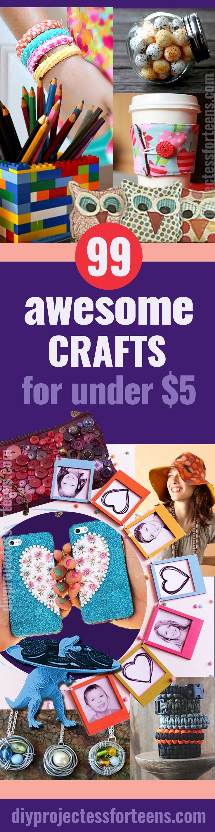 Cheap Crafts You Can Make for Less Than $5. Cool and Cheap DIY Project Ideas for Teens, Tweens, Teenager Girls and Adults. Fun Decor, Gifts, Accessories, Fashion and Photo Ideas