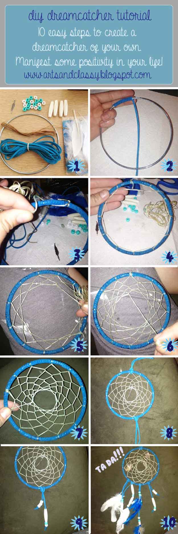 Cute DIY Room Decor Ideas for Teens - DIY Bedroom Projects for Teenagers - How to Make A Dream Catcher