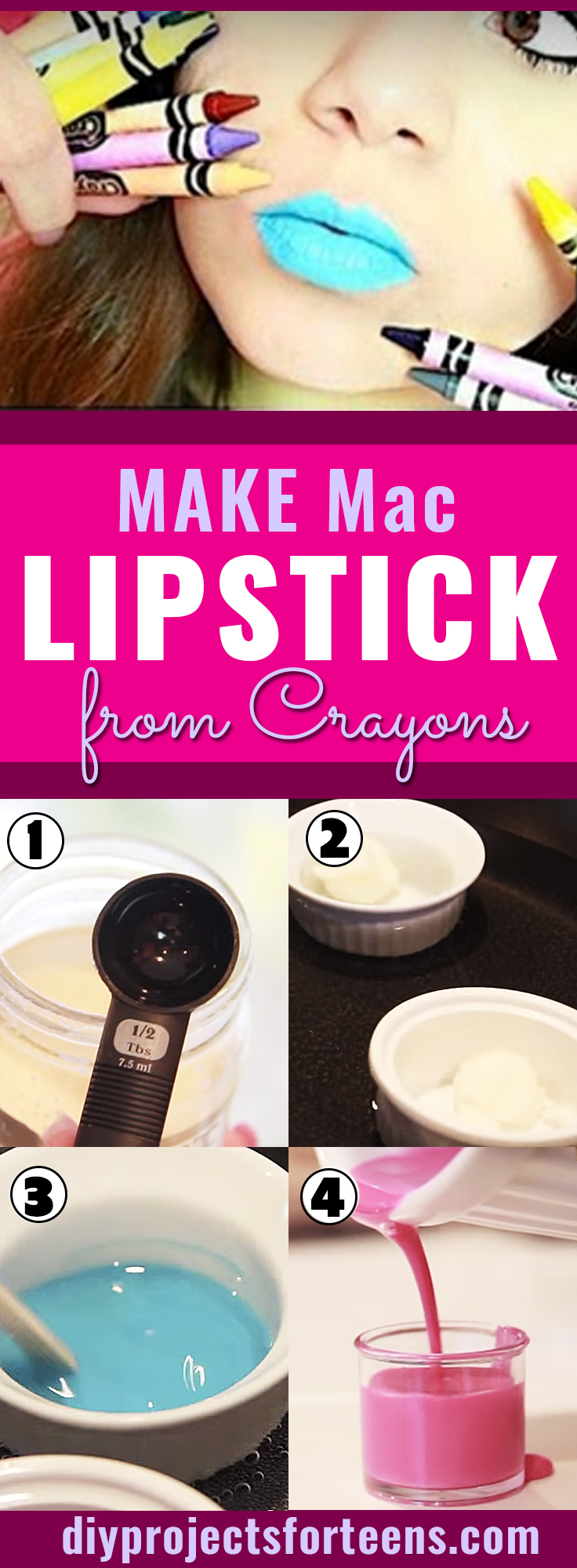 DIY Mac Lipstick With Crayons - DIY Beauty Tutorial and Instructions for How To Make Mac Lipstick With Crayons