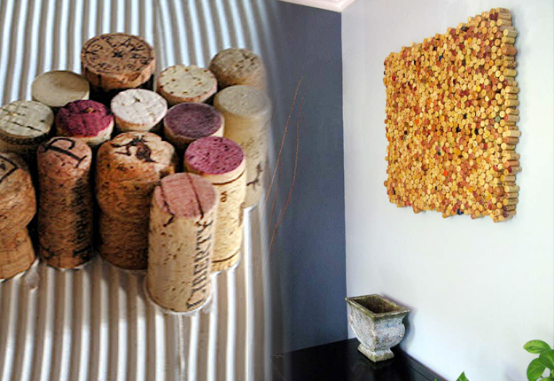 DIY Craft Projects for Wall Art - Wine Cork Crafts Wall Installation