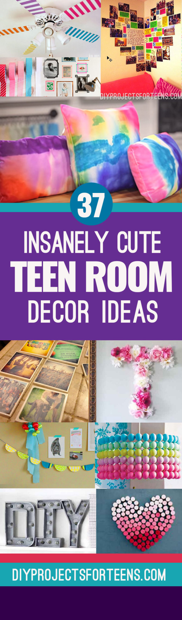 37 Insanely Cute Teen Bedroom Ideas For DIY Decor Crafts For Teens   Diy Room Decor Teens 580x1970 