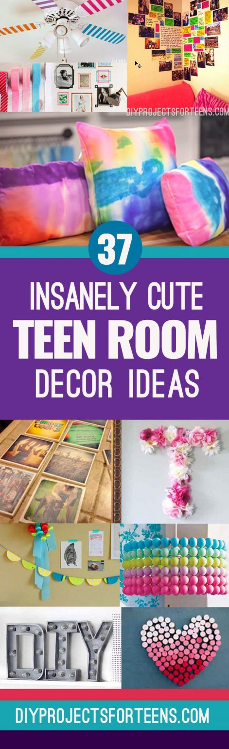 37 Insanely Cute Teen Bedroom Ideas for DIY Decor | Crafts for Teens