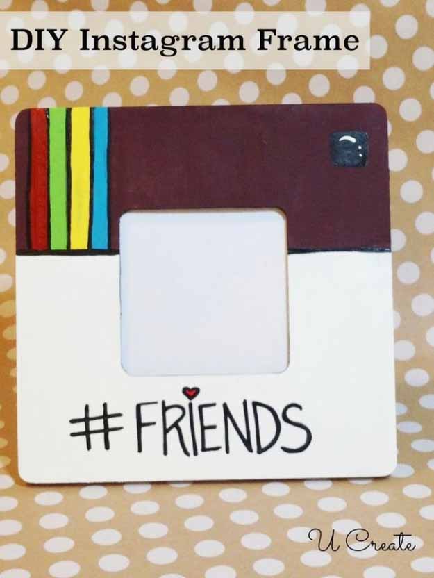 Cool Crafts You Can Make for Less than 5 Dollars | Cheap DIY Projects Ideas for Teens, Tweens, Kids and Adults | DIY Instagram Frame #teencrafts #cheapcrafts #crafts/