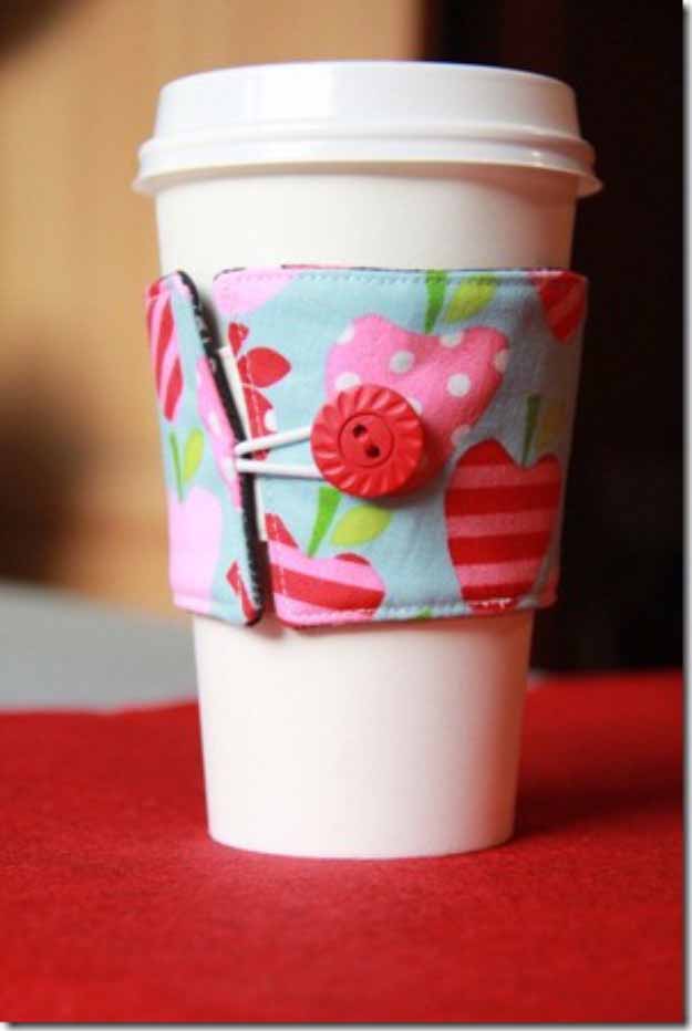 Easy Crafts You Can Make for Less than 5 Dollars | Cheap DIY Projects Ideas for Teens, Tweens, Kids and Adults | Reversible Coffee Cup Sleeves #teencrafts #cheapcrafts #crafts