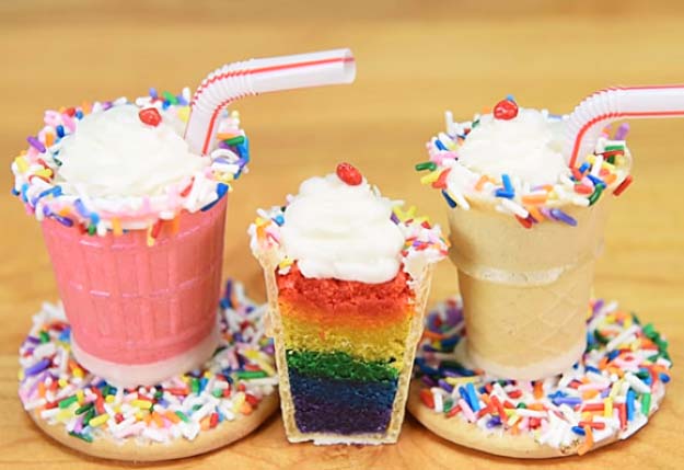 34 Fun Foods for Kids & Teens | Cool and Easy Recipes for Kids & Teenagers to Make At Home | How to Make Mini Rainbow Milkshake Cake Pops 