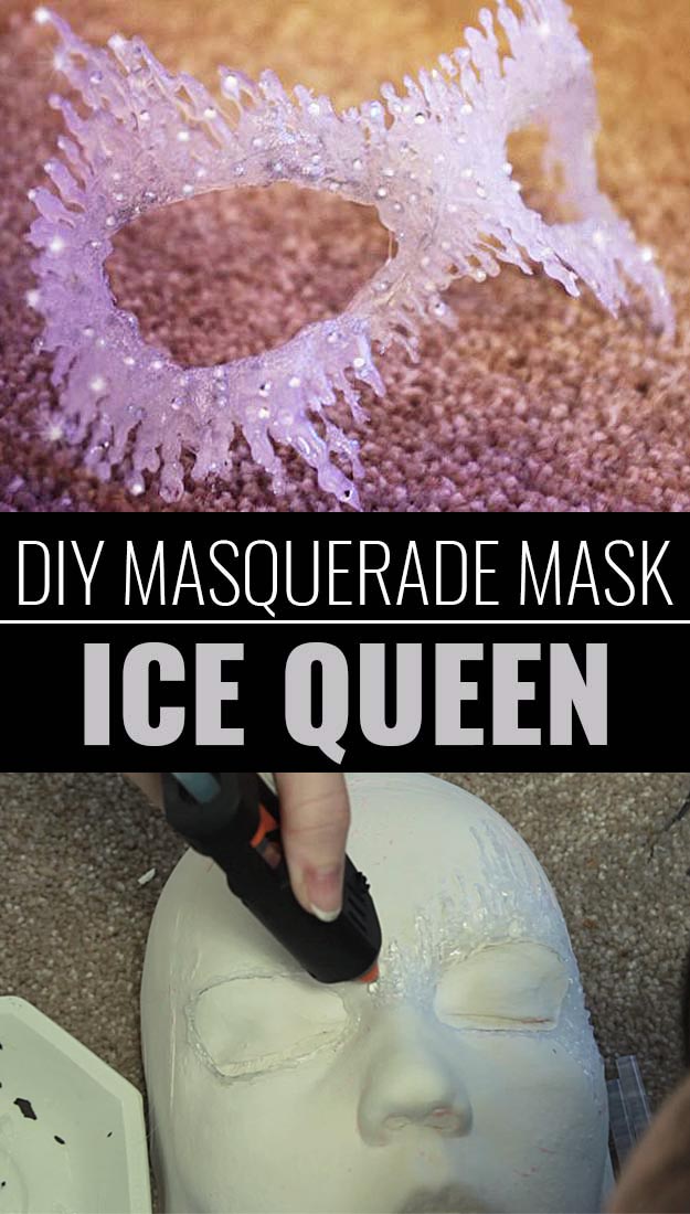 Cool Arts and Crafts Ideas for Teens, Kids and Even Adults | Cheap, Fun and Easy DIY Projects, Awesome Craft Tutorials for Teenagers | School, Home, Room Decor and Awesome Gift Ideas | DIY Masquerade Mask Ice Queen #artsandcrafts #art #teencrafts #crafts 