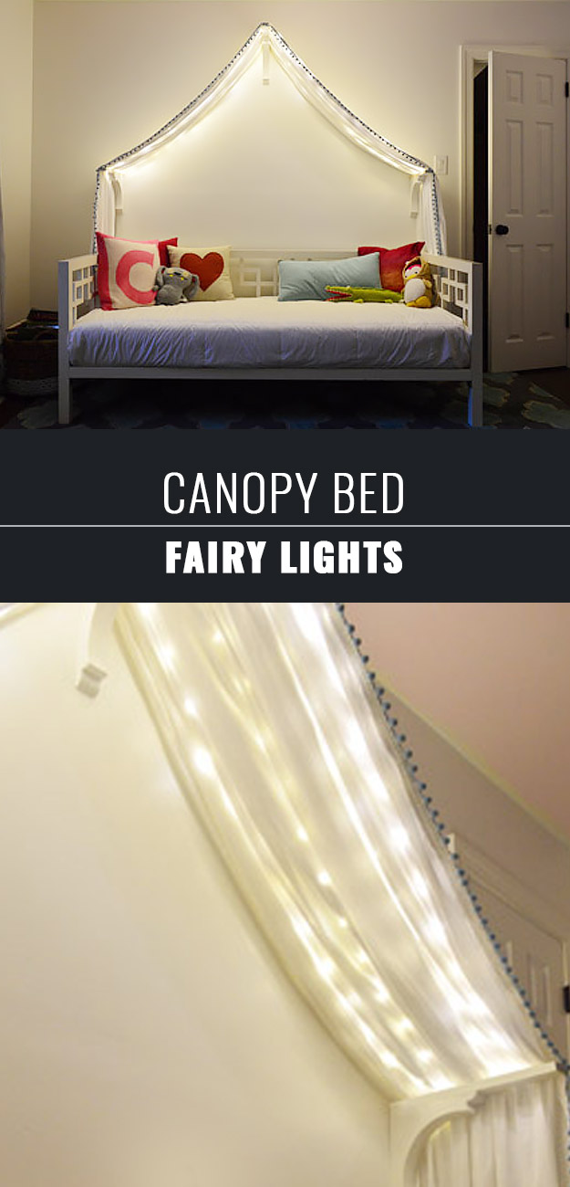DIY Teen Room Decor Ideas for Girls | Canopy Bed Fairy Lights | Cool Bedroom Decor, Wall Art & Signs, Crafts, Bedding, Fun Do It Yourself Projects and Room Ideas for Small Spaces #diydecor #teendecor #roomdecor #teens #girlsroom