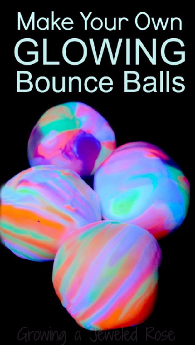 Cool DIY Crafts for Teens - Glowing Bounce balls- Boys and Girls Love These Cool DIY Projects and Crafts Ideas - Fun Decor and Awesome Stuff To Make 
