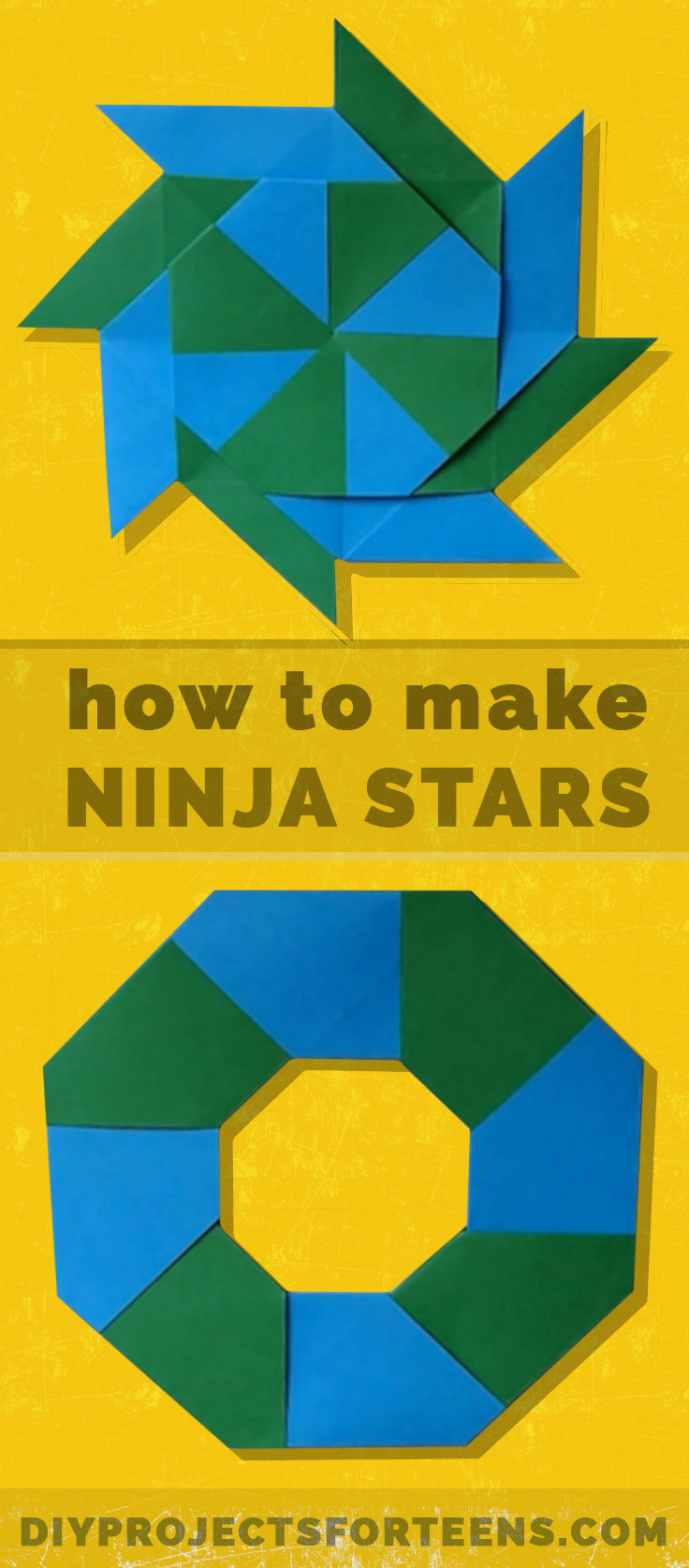 Crafts For Boys - How To Make Ninja Stars. Cool Paper Crafts for Kids and Teens. Boys and Girls love these Cheap but Cool DIY Projects You Can Make At Home