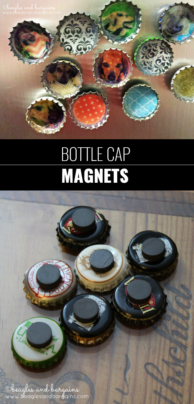 Cool DIY Ideas for Fun and Easy Crafts - DIY Bottle Cap Magnets Tutorial - Awesome Pinterest DIYs that Are Not Impossible To Make - Creative Do It Yourself Craft Projects for Adults, Teens and Tweens #diyteens #teencrafts #funcrafts #fundiy #diyideas