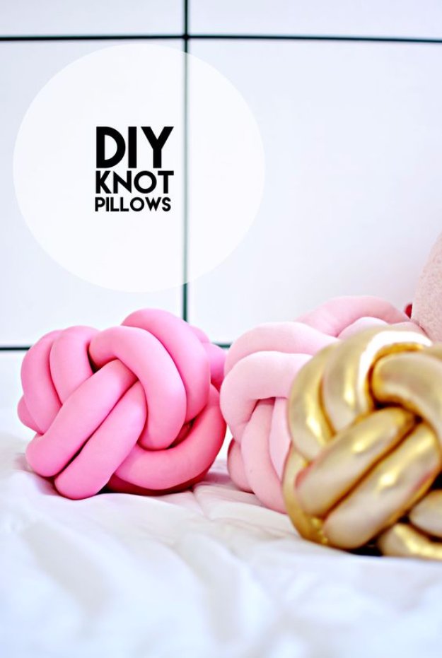 Crafts to Make and Sell - DIY Knot Pillows - Cool and Cheap Craft Projects and DIY Ideas for Teens and Adults to Make and Sell - Fun, Cool and Creative Ways for Teenagers to Make Money Selling Stuff to Make #teencrafts #diyideas #craftstosell