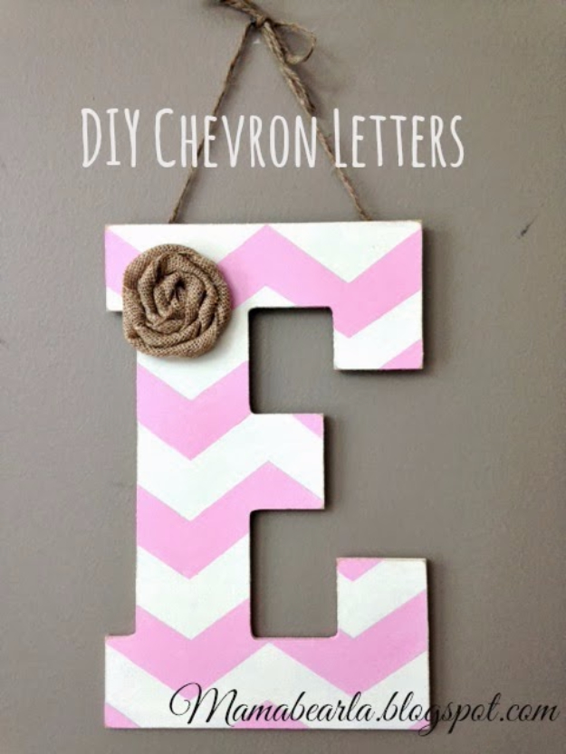 DIY Chevron Letters