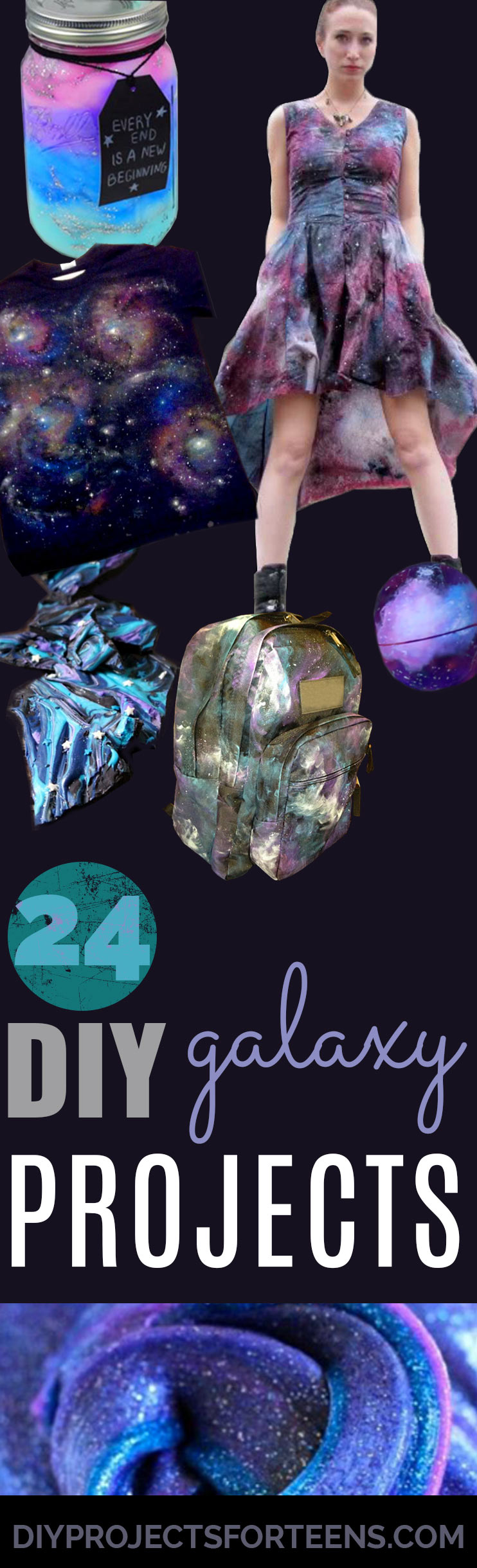 DIY Galaxy Crafts - Galaxy DIY Projects for Your Room, Gifts, Clothes. Ideas for Painting Jewelry, Shirts, Jar Ideas, Food and Makeup. Step by Step Tutorials for Teens, Tweens and Adults