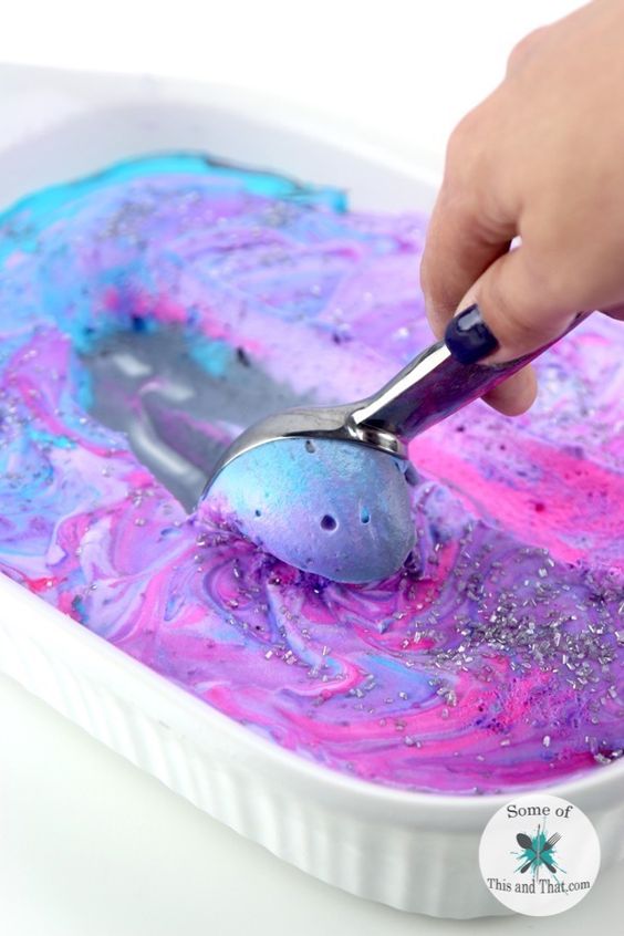 DIY Galaxy Crafts - DIY Galaxy Ice Cream- Galaxy DIY Projects for Your Room, Gifts, Clothes. Ideas for Painting Jewelry, Shirts, Jar Ideas, Food and Makeup. Step by Step Tutorials for Teens, Tweens and Adults