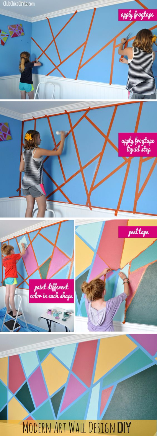 Wall Paint Design Ideas With Tape That Will Completley Transform A Room