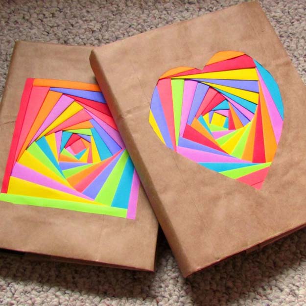Best DIY Rainbow Crafts Ideas - Colorful Book Covers - Fun DIY Projects With Rainbows Make Cool Room and Wall Decor, Party and Gift Ideas, Clothes, Jewelry and Hair Accessories - Awesome Ideas and Step by Step Tutorials for Teens and Adults, Girls and Tweens 