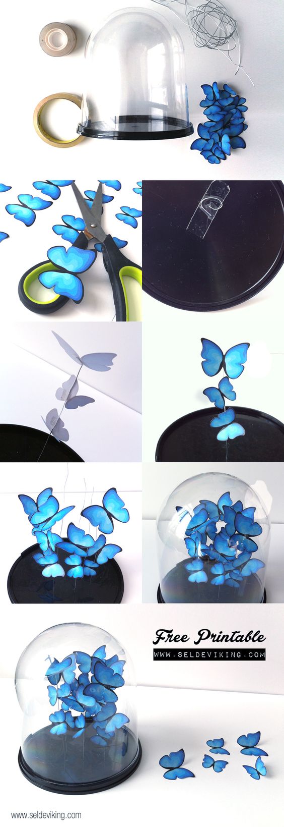 Cool Turquoise Room Decor Ideas - DIY Butterfly Decor - Fun Aqua Decorating Looks and Color for Teen Bedroom, Bathroom, Accent Walls and Home Decor - Fun Crafts and Wall Art for Your Room 
