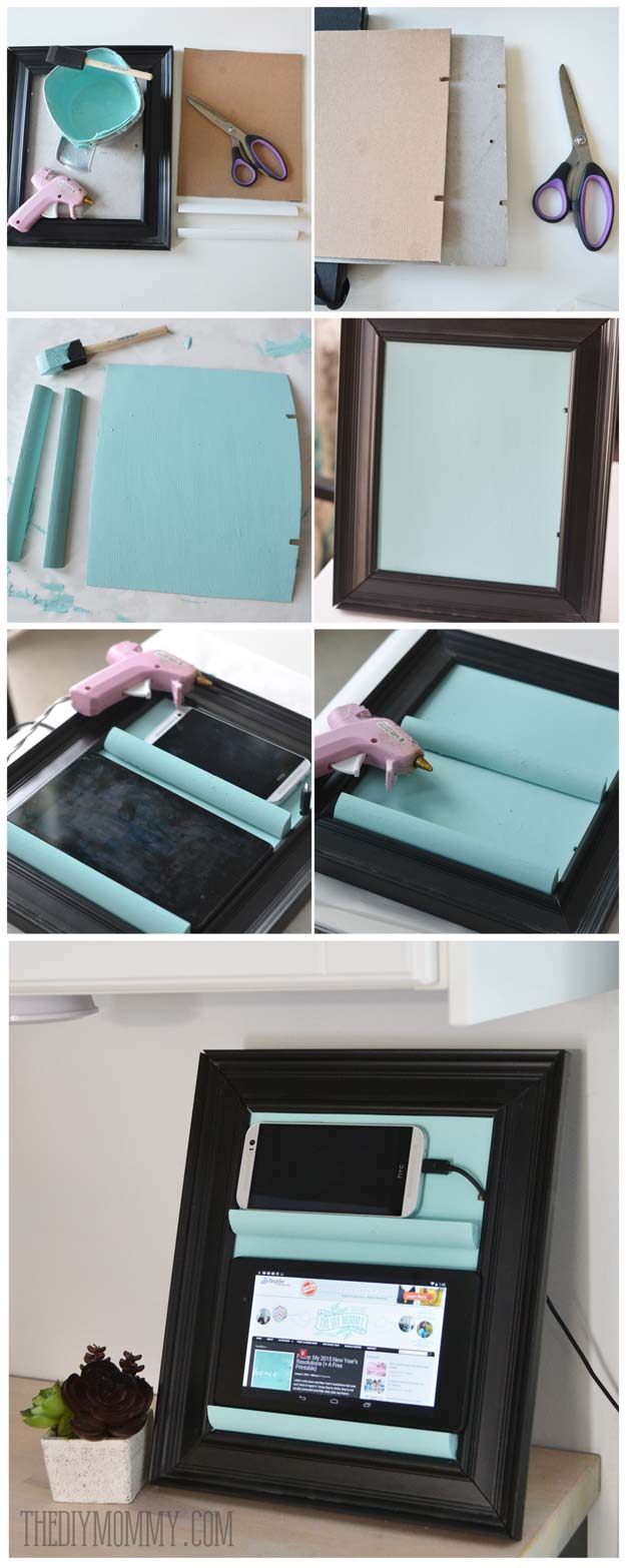 DIY Gifts for Teens - Tablet Holder from a Picture Frame - Cool Ideas for Girls and Boys, Friends and Gift Ideas for Teenagers. Creative Room Decor, Fun Wall Art and Awesome Crafts You Can Make for Presents #teengifts #teencrafts