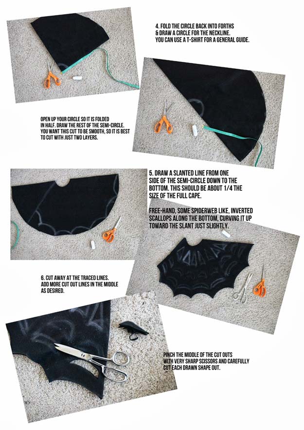 Best Last Minute DIY Halloween Costume Ideas - No-Sew Halloween Spiderweb Cape - Do It Yourself Costumes for Teens, Teenagers, Tweens, Teenage Boys and Girls, Friends. Fun, Clever, Cheap and Creative Costumes that Are Easy To Make. Step by Step Tutorials and Instructions #halloween #costumeideas #halloweencostumes