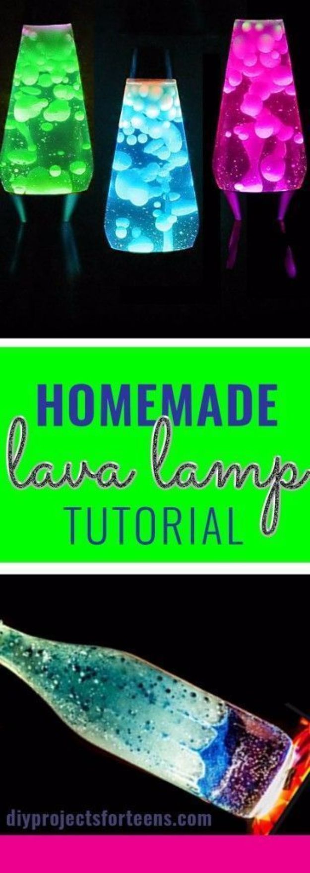 DIY Lighting Ideas for Teen and Kids Rooms - DIY Lava Lamp - Fun DIY Lights like Lamps, Pendants, Chandeliers and Hanging Fixtures for the Bedroom plus cool ideas With String Lights. Perfect for Girls and Boys Rooms, Teenagers and Dorm Room Decor 