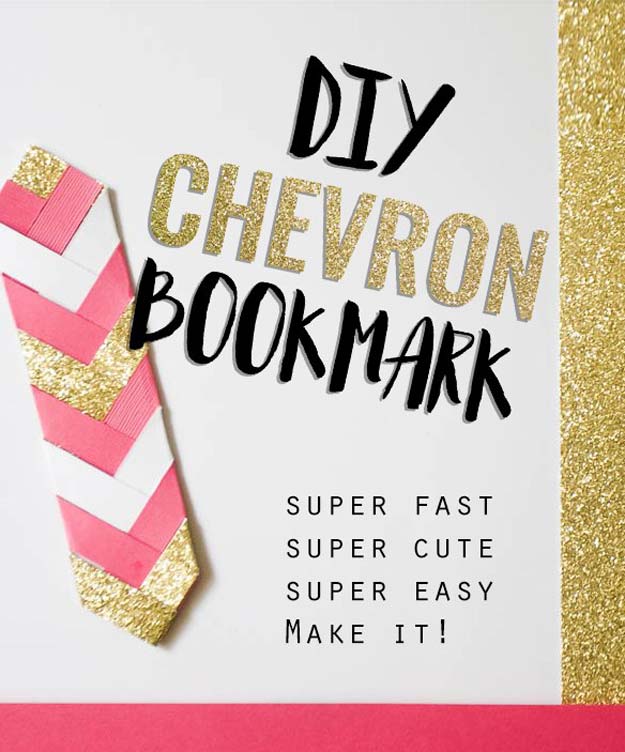 Best DIY Chevron Projects - DIY Chevron Bookmark - DIY Wall Art, Home and Room Decor, Canvas Crafts With Chevrons, Furniture and Chairs, Decorations With Paint Ideas Using Chevron Patterns for Bedroom, Bathroom and Teens Rooms. Learn How To Tape Chevron Art With Easy To Follow Step by Step Tutorials 