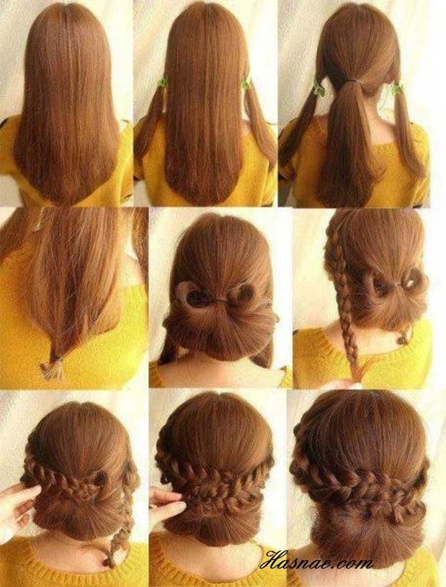 Best Hairstyles for Long Hair - Low Braided Bun Updo - Step by Step Tutorials for Easy Curls, Updo, Half Up, Braids and Lazy Girl Looks. Prom Ideas, Special Occasion Hair and Braiding Instructions for Teens, Teenagers and Adults, Women and Girls 