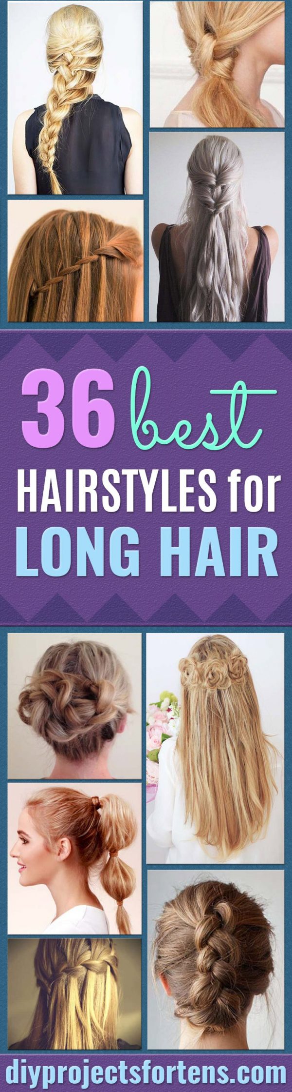 Best Hairstyles for Long Hair - Step by Step Tutorials for Easy Curls, Updo, Half Up, Braids and Lazy Girl Looks. Prom Ideas, Special Occasion Hair and Braiding Instructions for Teens, Teenagers and Adults, Women and Girls