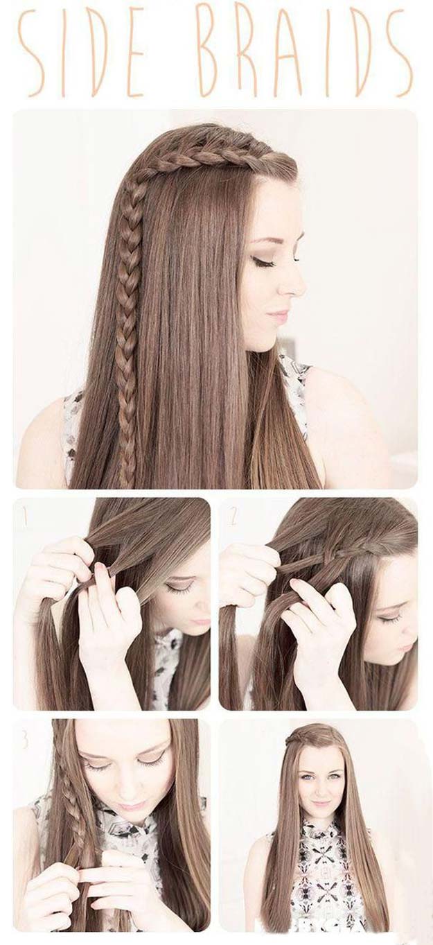 Best Hairstyles for Long Hair - Side Braids - Step by Step Tutorials for Easy Curls, Updo, Half Up, Braids and Lazy Girl Looks. Prom Ideas, Special Occasion Hair and Braiding Instructions for Teens, Teenagers and Adults, Women and Girls 