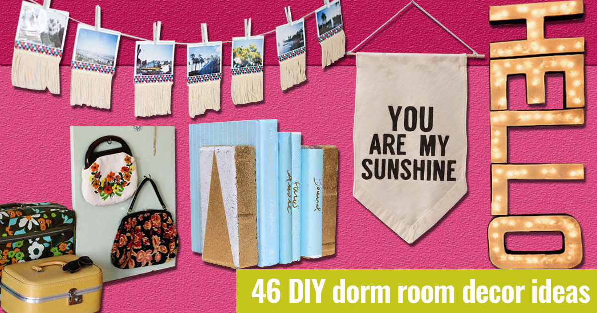 DIY Dorm Room Decor Ideas -Cheap DIY Dorm Decor Projects for College Rooms - Cool Crafts, Wall Art, Easy Organization for Girls - Fun DYI Tutorials for Teens and College Students http://stage.diyprojectsforteens.com/diy-dorm-room-decor