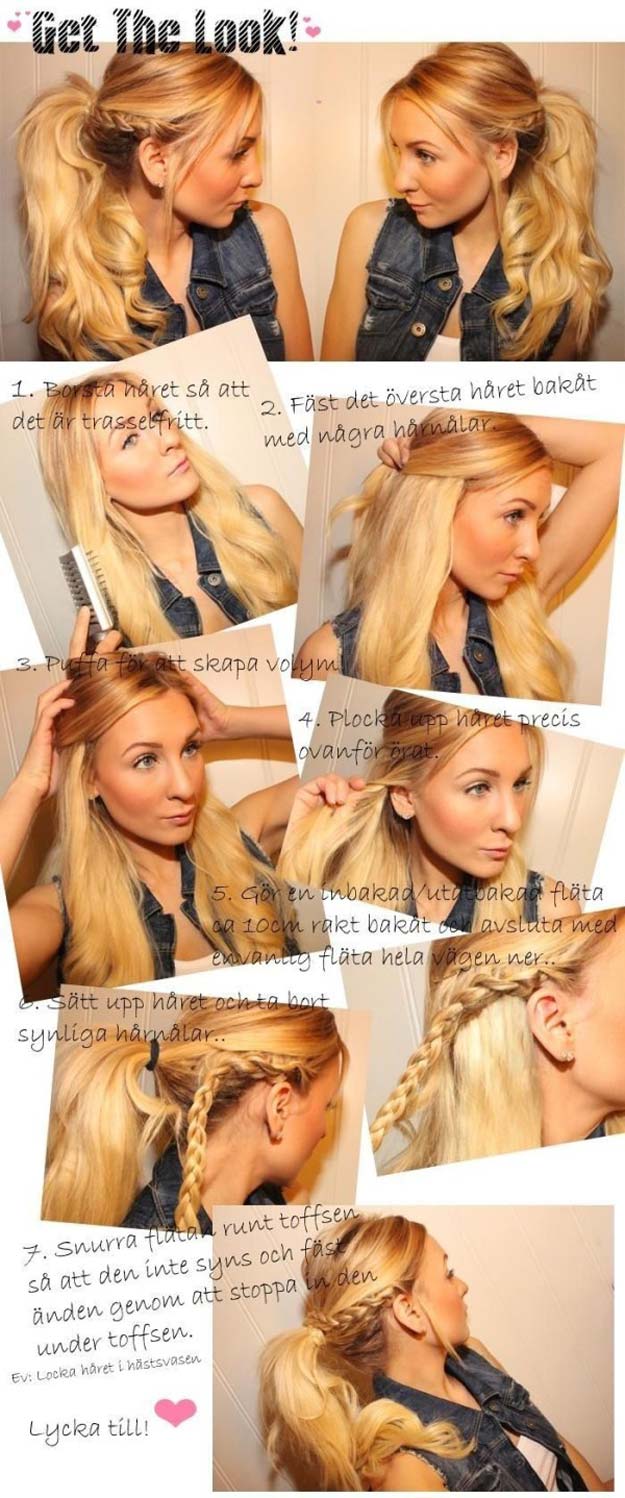 Best Hairstyles for Long Hair - Ponytail Hairstyles - Step by Step Tutorials for Easy Curls, Updo, Half Up, Braids and Lazy Girl Looks. Prom Ideas, Special Occasion Hair and Braiding Instructions for Teens, Teenagers and Adults, Women and Girls 