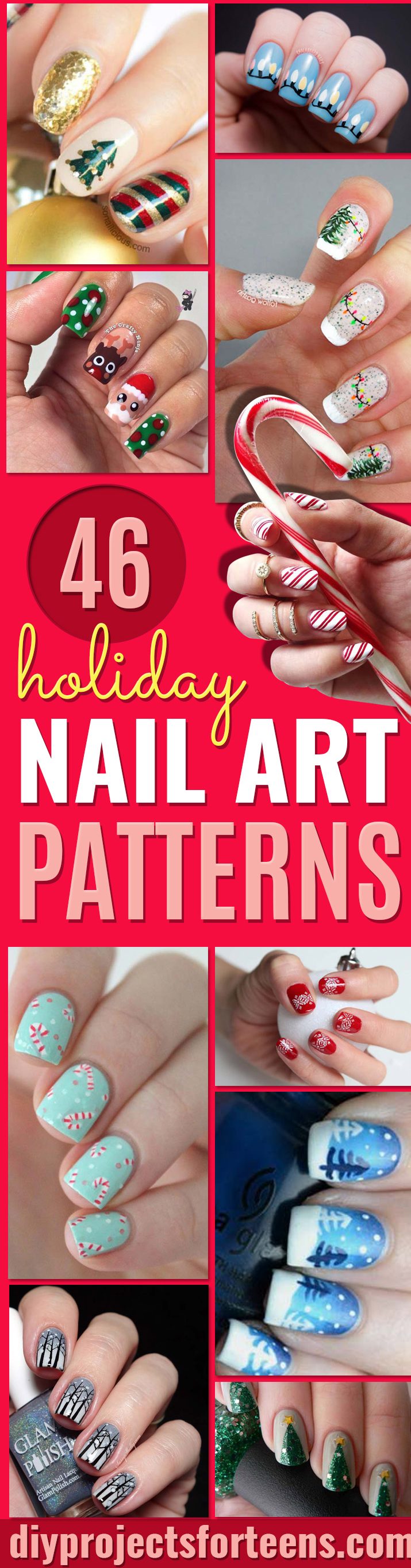 46 Creative Holiday Nail Art Patterns