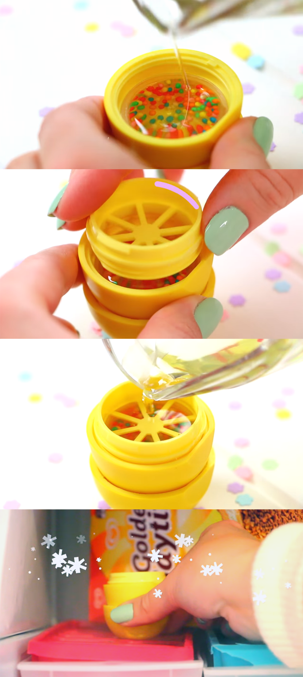 Cupcake EOS How To and Tutorial - Make Cool Homemade Lip Balm Containers for Your EOS - Easy DIY Cupcake Lip Balm With Sprinkles - Fun DIY Projects and Crafts for Teens, Teenagers, Tweens and Kids To Make A Home