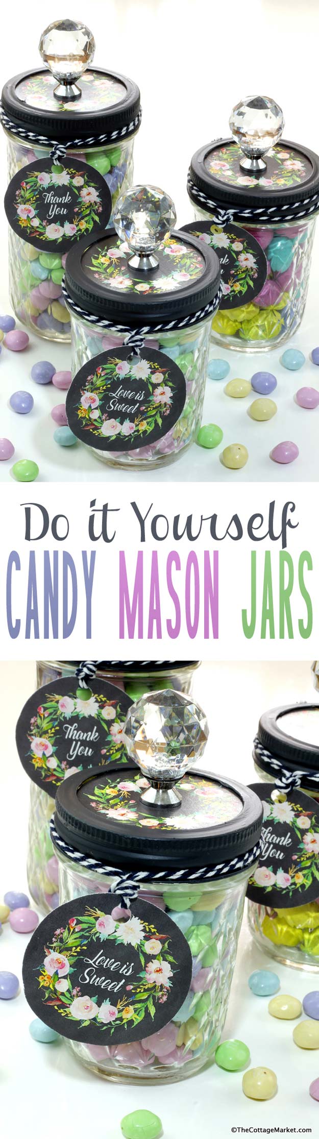 Cute DIY Mason Jar Gift Ideas for Teens - DIY Candy Mason Jars - Best Christmas Presents, Birthday Gifts and Cool Room Decor Ideas for Girls and Boy Teenagers - Fun Crafts and DIY Projects for Snow Globes, Dollar Store Crafts and Valentines for Kids