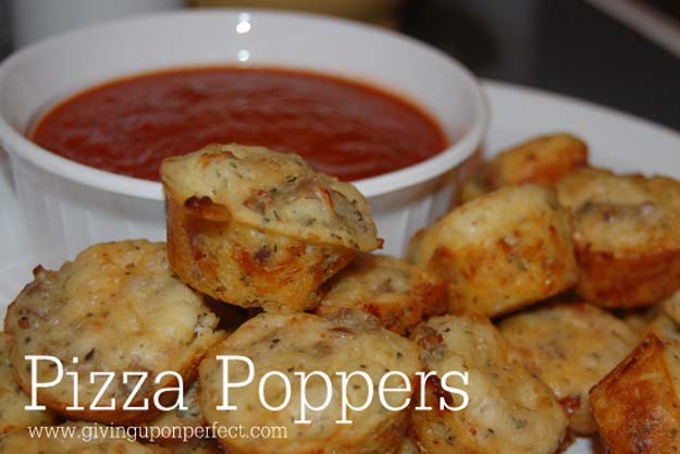 Cool and Easy Recipes For Teens to Make at Home - Pizza Poppers - Fun Snacks, Simple Breakfasts, Lunch Ideas, Dinner and Dessert Recipe Tutorials - Teenagers Love These Fun Foods that Are Quick, Healthy and Delicious Ideas for Meals 