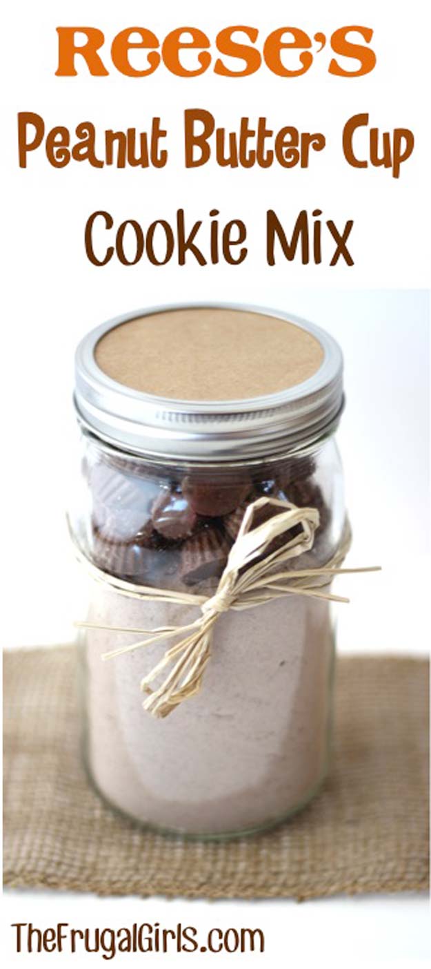 Cute DIY Mason Jar Gift Ideas for Teens - DIY Reeses Peanut Butter Cup Cookies - Best Christmas Presents, Birthday Gifts and Cool Room Decor Ideas for Girls and Boy Teenagers - Fun Crafts and DIY Projects for Snow Globes, Dollar Store Crafts and Valentines for Kids