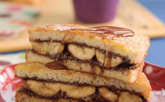 Cool and Easy Recipes For Teens to Make at Home - Stuffed French Toast with Bananas and Nutella - Fun Snacks, Simple Breakfasts, Lunch Ideas, Dinner and Dessert Recipe Tutorials - Teenagers Love These Fun Foods that Are Quick, Healthy and Delicious Ideas for Meals 