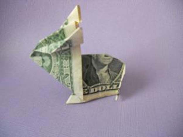 DIY Money Origami - Money Origami Bunny - Step by Step Tutorials for Star, Flower, Heart, Buttlerfly, Animals. Tree, Letters, Bow and Boxes - Cute DIY Gift Ideas for Birthday and Christmas Cards - DIY Projects and Crafts for Teens #teencrafts #origami #moneyorigami