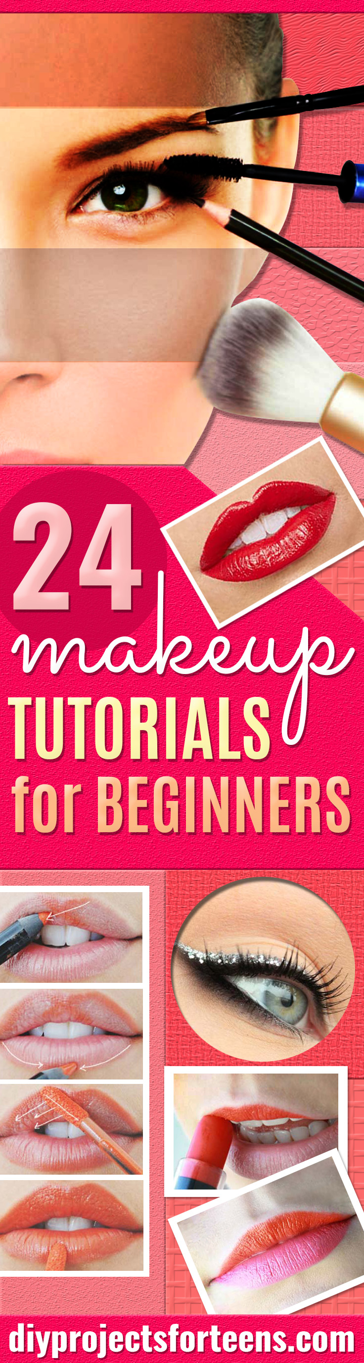 Best Makeup Tutorials for Teens - Easy Makeup Ideas for Beginners - Step by Step Tutorials for Foundation, Eye Shadow, Lipstick, Cheeks, Contour, Eyebrows and Eyes - Awesome Makeup Hacks and Tips for Simple DIY Beauty - Day and Evening Looks http://diyprojectsforteens.com/makeup-tutorials-teens 
