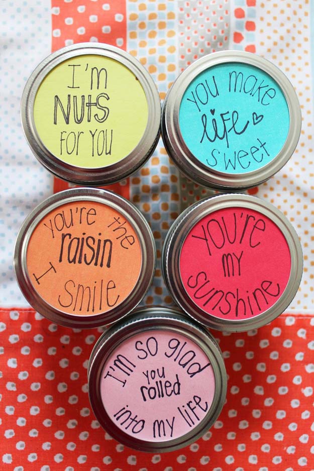 Best Mason Jar Valentine Crafts - Snack Jars And A Love Note - Cute Mason Jar Valentines Day Gifts and Crafts | Easy DIY Ideas for Valentines Day for Homemade Gift Giving and Room Decor | Creative Home Decor and Craft Projects for Teens, Teenagers, Kids and Adults 