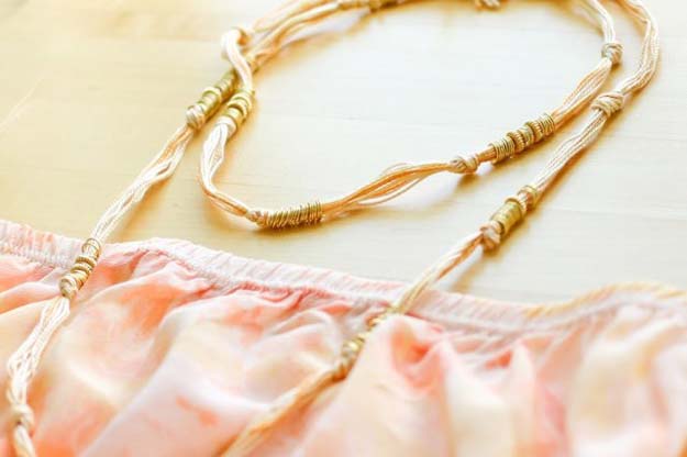 DIY Necklace Ideas - DIY Gold Ring Necklace - Pendant, Beads, Statement, Choker, Layered Boho, Chain and Simple Looks - Creative Jewlery Making Ideas for Women and Teens, Girls - Crafts and Cool Fashion Ideas for Teenagers 