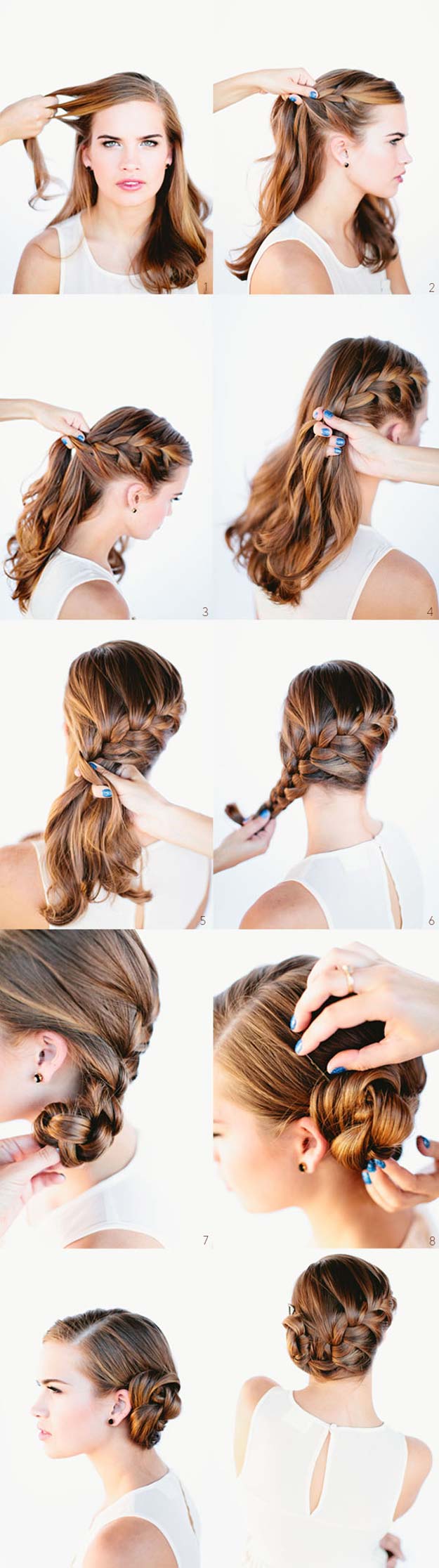 Best Hair Braiding Tutorials - French Braid Bun Tutorial - Easy Step by Step Tutorials for Braids - How To Braid Fishtail, French Braids, Flower Crown, Side Braids, Cornrows, Updos - Cool Braided Hairstyles for Girls, Teens and Women - School, Day and Evening, Boho, Casual and Formal Looks #hairstyles #braiding #braidingtutorials #diyhair 