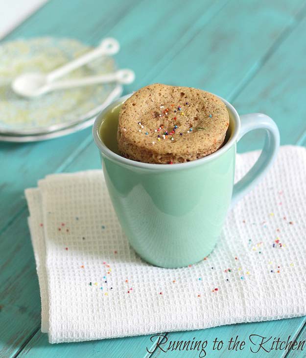 Easy Mug Cake Recipes - Cake Butter Mug Cake - Best Microwave Cakes and Ideas for Baking Ckae in The Microwave - Chocolate, Vanilla, Healthy, Snickerdoodle, Peanut Butter, Bownie and Nutella - Step by Step Tutorials and Instructions - Besy DIY Projects and Recipes for Teens and Teenagers - 