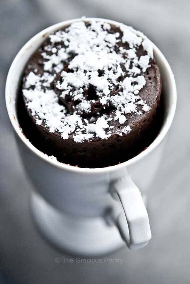 Easy Mug Cake Recipes - Clean Eating Chocolate Mug Cake - Best Microwave Cakes and Ideas for Baking Ckae in The Microwave - Chocolate, Vanilla, Healthy, Snickerdoodle, Peanut Butter, Bownie and Nutella - Step by Step Tutorials and Instructions - Besy DIY Projects and Recipes for Teens and Teenagers - 